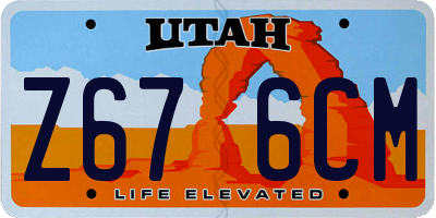 UT license plate Z676CM