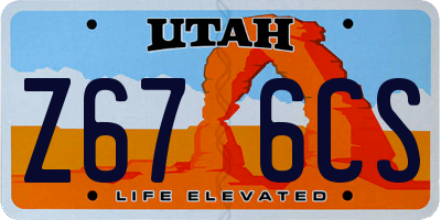 UT license plate Z676CS