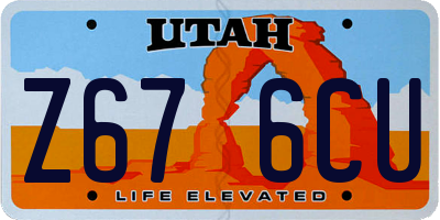 UT license plate Z676CU