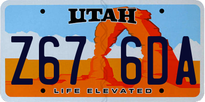 UT license plate Z676DA