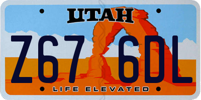 UT license plate Z676DL