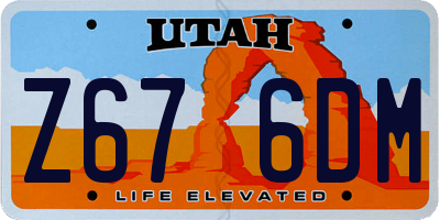 UT license plate Z676DM
