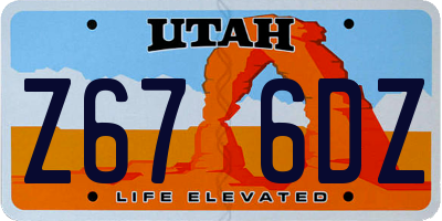 UT license plate Z676DZ