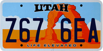 UT license plate Z676EA