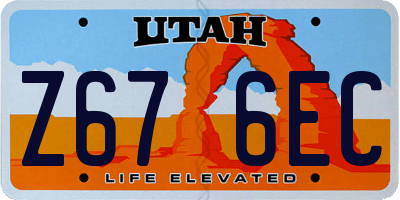 UT license plate Z676EC