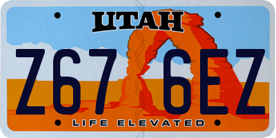 UT license plate Z676EZ