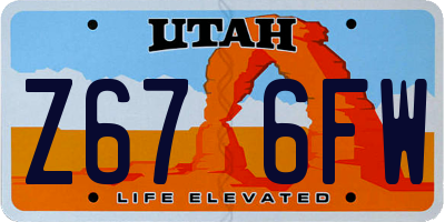 UT license plate Z676FW