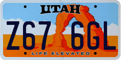 UT license plate Z676GL