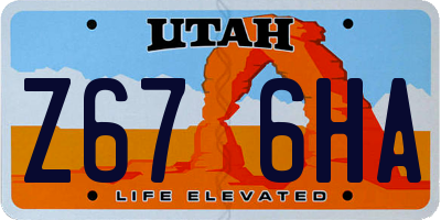 UT license plate Z676HA