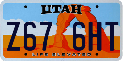 UT license plate Z676HT