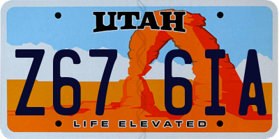 UT license plate Z676IA