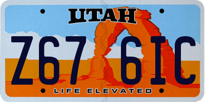 UT license plate Z676IC