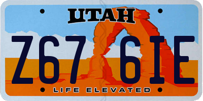 UT license plate Z676IE
