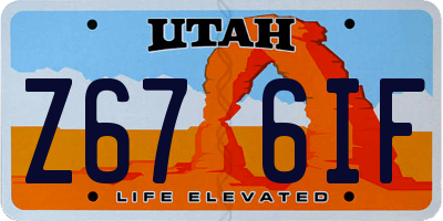 UT license plate Z676IF