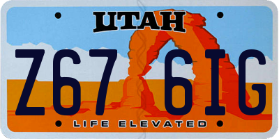 UT license plate Z676IG