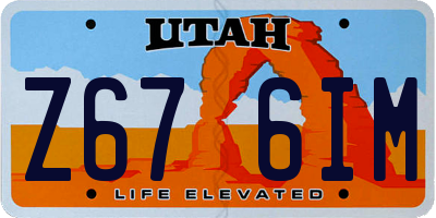 UT license plate Z676IM