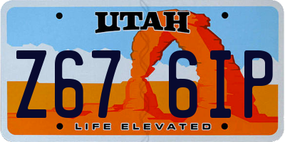UT license plate Z676IP