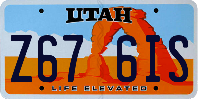 UT license plate Z676IS