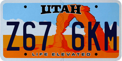 UT license plate Z676KM