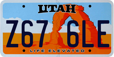 UT license plate Z676LE