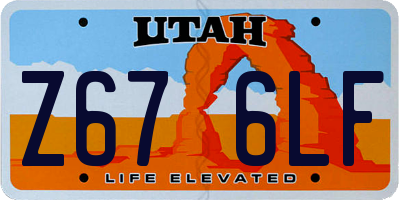 UT license plate Z676LF