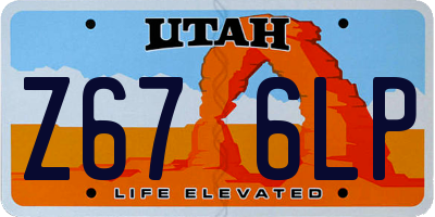 UT license plate Z676LP