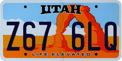 UT license plate Z676LQ