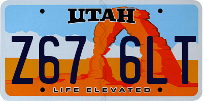 UT license plate Z676LT
