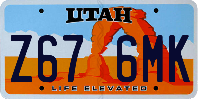 UT license plate Z676MK