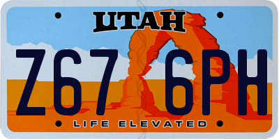 UT license plate Z676PH