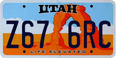 UT license plate Z676RC