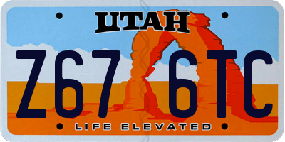 UT license plate Z676TC