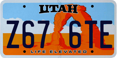 UT license plate Z676TE