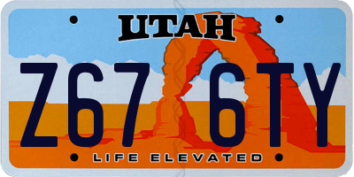UT license plate Z676TY