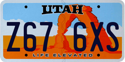 UT license plate Z676XS
