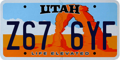 UT license plate Z676YF
