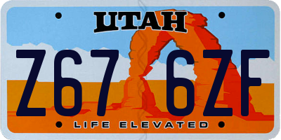 UT license plate Z676ZF