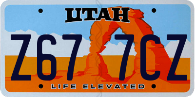 UT license plate Z677CZ