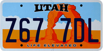 UT license plate Z677DL