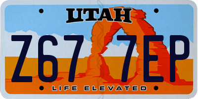 UT license plate Z677EP