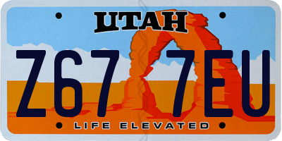 UT license plate Z677EU