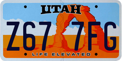 UT license plate Z677FG