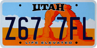 UT license plate Z677FL