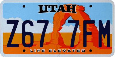 UT license plate Z677FM