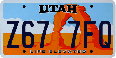 UT license plate Z677FQ