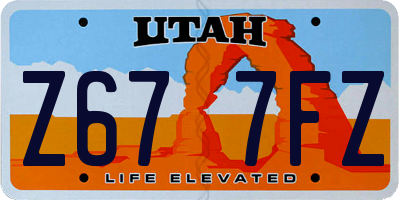 UT license plate Z677FZ