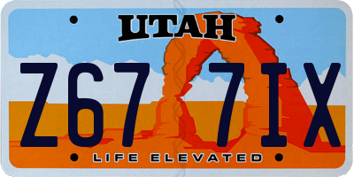 UT license plate Z677IX