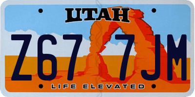 UT license plate Z677JM