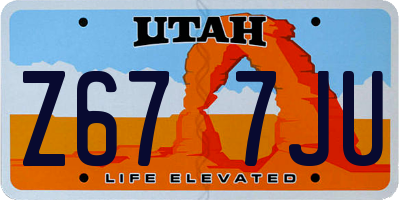 UT license plate Z677JU