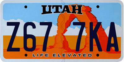 UT license plate Z677KA